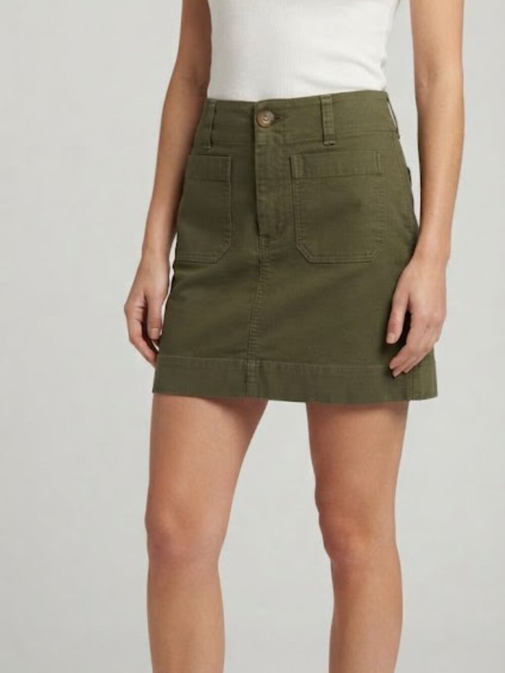 Maeve by Anthropologie Olive Green Utility Mini Skirt - Size XS